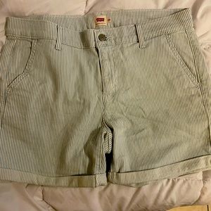 Levi striped shorts . Womens
